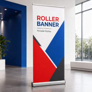 Pull up roller banner